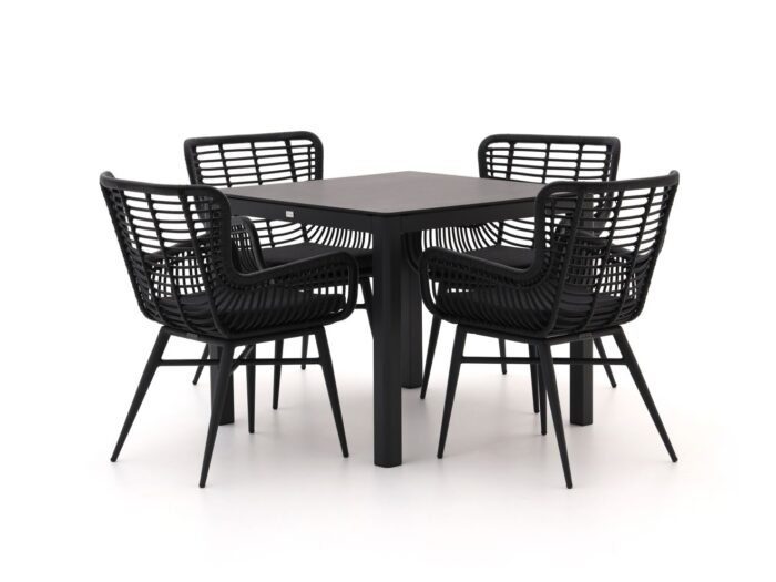 Intenso Furniture Intenso Asti/La Fonte 90cm dining tuinset 5-delig Laagste prijsgarantie! – Grijs