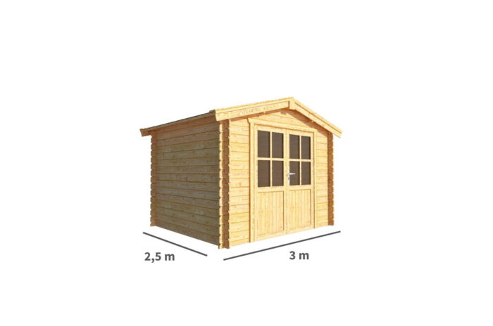 Warentuin collection Blokhut, tuinhuisje Fenna-Nore 300 cm bij 250 cm diep zadeldak – bruin