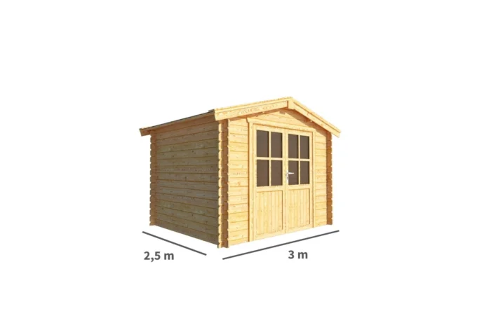 Warentuin collection Blokhut, tuinhuisje Fenna-Nore 300 cm bij 250 cm diep zadeldak - bruin