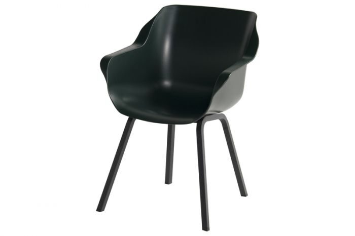 Sophie Stoel Element Armchair zitting ‘night green’ frame ‘carbon black’ (1 stuk) Hartman – zwart