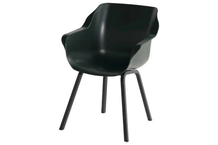 Sophie Stoel Element Armchair zitting 'night green' frame 'carbon black' (1 stuk) Hartman - zwart