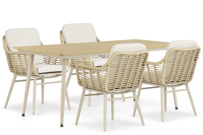 Coco Antoni/Matale 180 cm dining tuinset 5-delig – Taupe-naturel-bruin