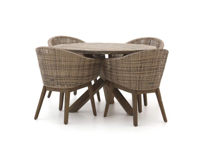 Intenso Furniture Intenso Venaco/ROUGH-Y ø120cm dining tuinset 5-delig Laagste prijsgarantie!
