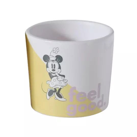 Disney Bloempot Minnie 2 dia 8×7.5 cm – geel;wit