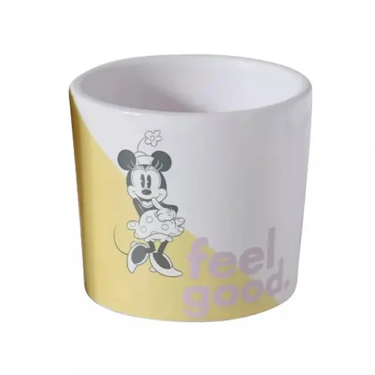 Disney Bloempot Minnie 2 dia 8x7.5 cm - geel;wit