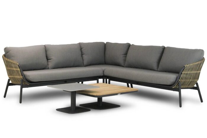 Coco Nathan/Ralph 60/90 cm hoek loungeset 5-delig – Taupe-naturel-bruin