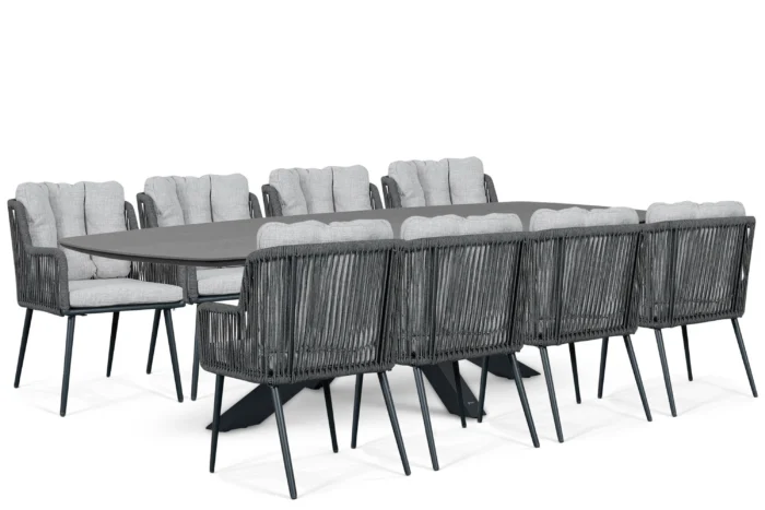 Lifestyle Garden Furniture Tivoli/Voyage 300x120 cm dining tuinset 9-delig - Grijs-antraciet