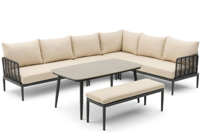 Coco Ibiza hoek loungeset 6-delig – Grijs-antraciet