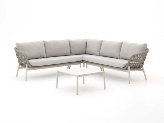 Bellagio tuinmeubelen Cupello hoek loungeset 4-delig – Wit