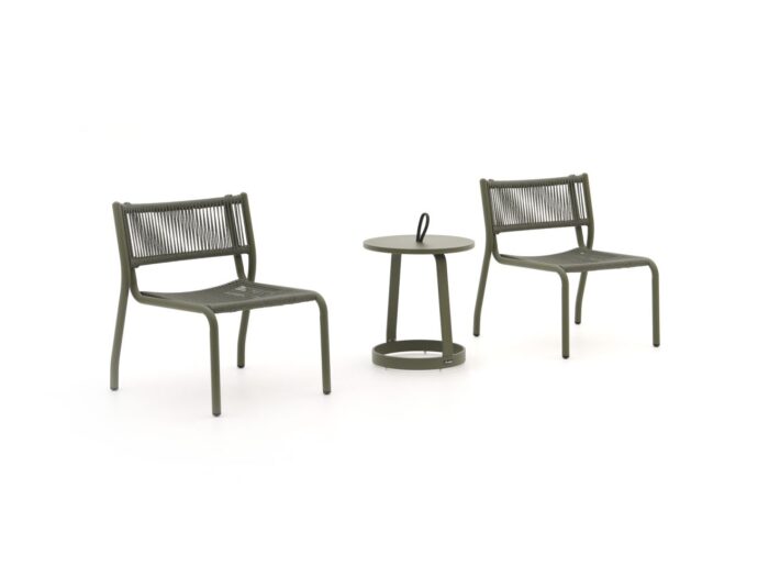 Manifesto Furniture Manifesto Misurina/Salemi lounge balkonset 3-delig stapelbaar Laagste prijsgarantie! – Groen