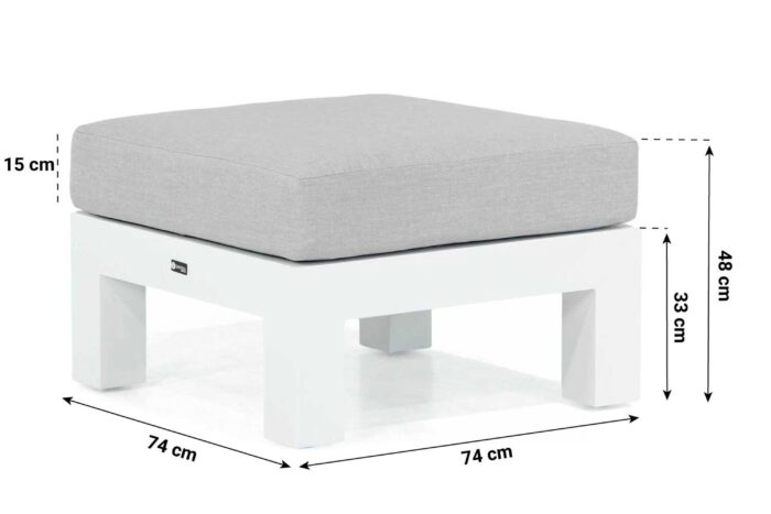Santika Yovita lounge voetenbank – Wit