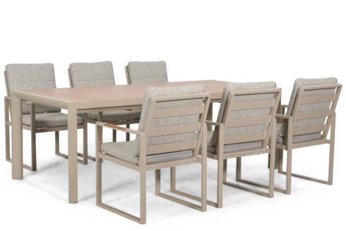 Lifestyle Garden Furniture Alessio/Allungo dining tuinset 7-delig – Zand/Beige