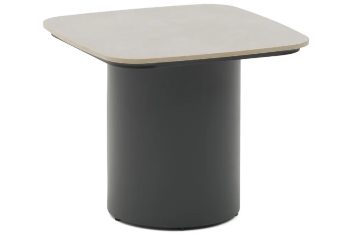 Coco Ronda loungetafel 50 x 50 cm - Grijs-antraciet
