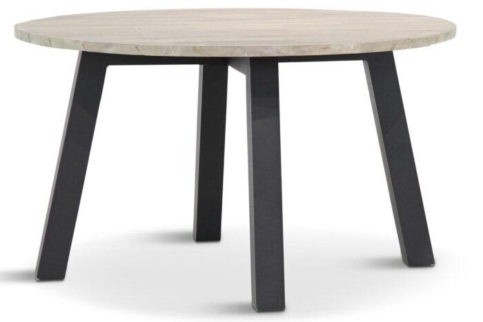 4 Seasons Outdoor Derby dining tuintafel rond 130 cm – Grijs-antraciet