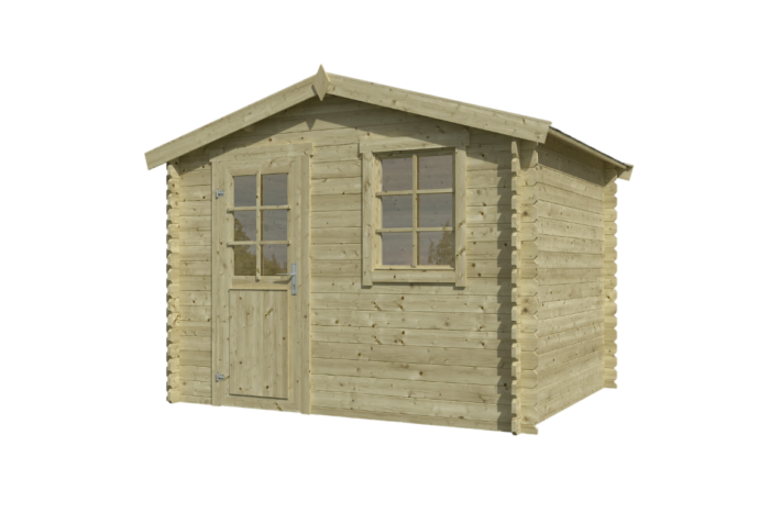 Outdoor life Blokhut Nina 275×230 Olijfgroen Geimpregneerd – hout