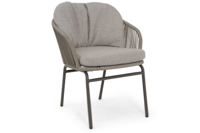 Coco Livo dining tuinstoel – Taupe-naturel-bruin
