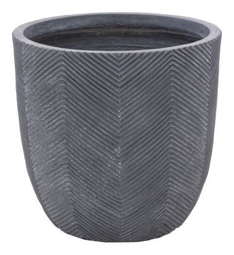Mcollections Iowa Egg Pot Graphite D25H25 Bloempot – grijs