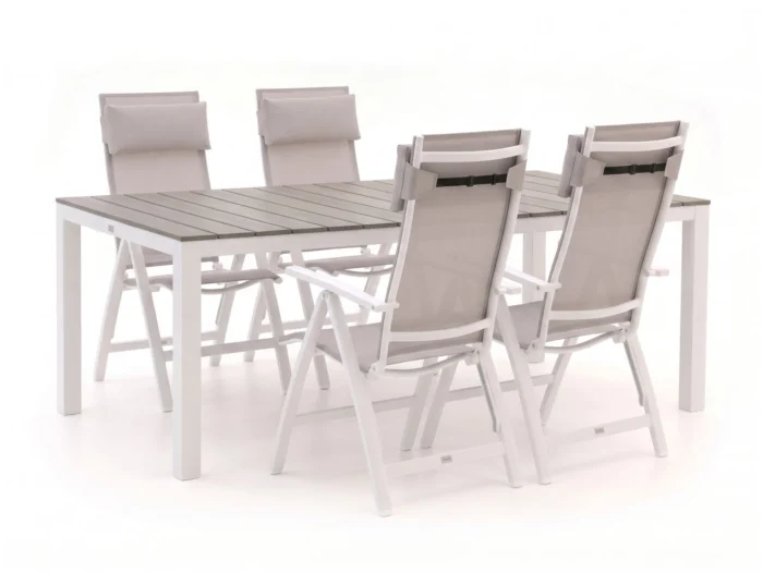 Bellagio tuinmeubelen Avenza/Fidenza 183cm dining tuinset 5-delig verstelbaar