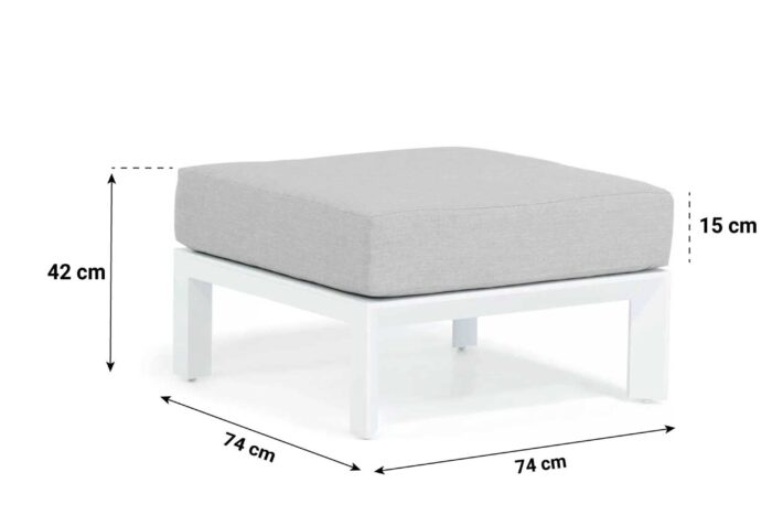 Santika Furniture Cinta lounge voetenbank – Wit