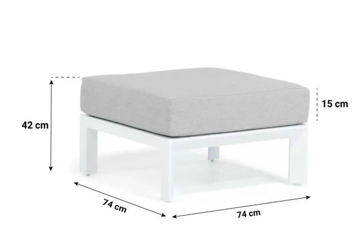Santika Furniture Cinta lounge voetenbank - Wit