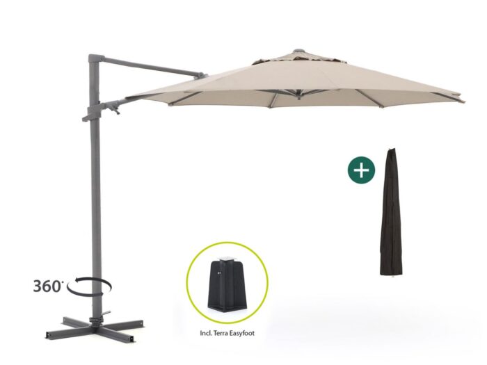 Shadowline Francisco zweefparasol ø330cm Laagste prijsgarantie! – Taupe