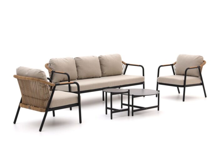 Hartman tuinmeubelen Hartman Nice stoel-bank loungeset 5-delig Laagste prijsgarantie! – Zwart