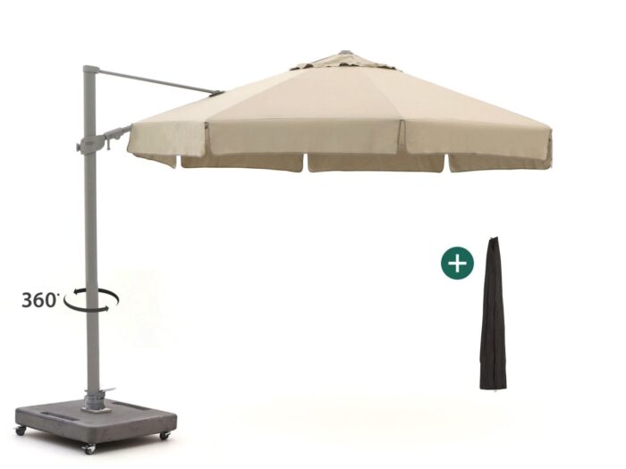 Shadowline Miami zweefparasol ø 350cm – Taupe