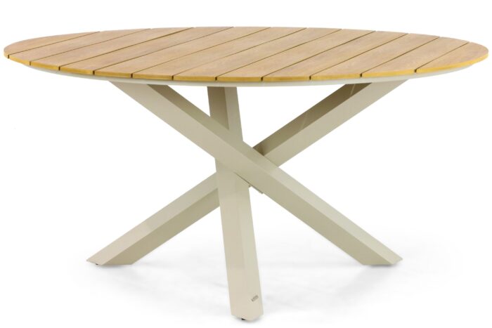 Lifestyle Garden Furniture Ancona dining tuintafel 150 cm – Taupe-naturel-bruin