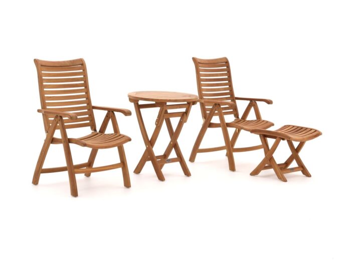 Sunyard Furniture Sunyard Corby/Preston ø 65cm balkonset 4-delig verstelbaar Laagste prijsgarantie! – Bruin
