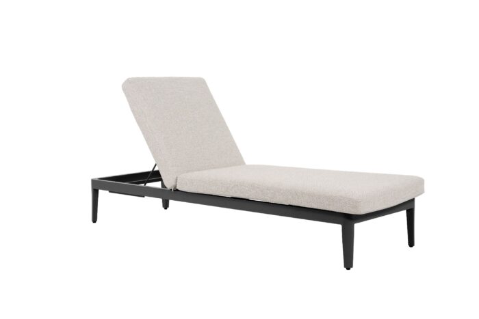 Lifestyle Garden Furniture Mateo ligbed met kussen antraciet/sandy – Grijs-antraciet