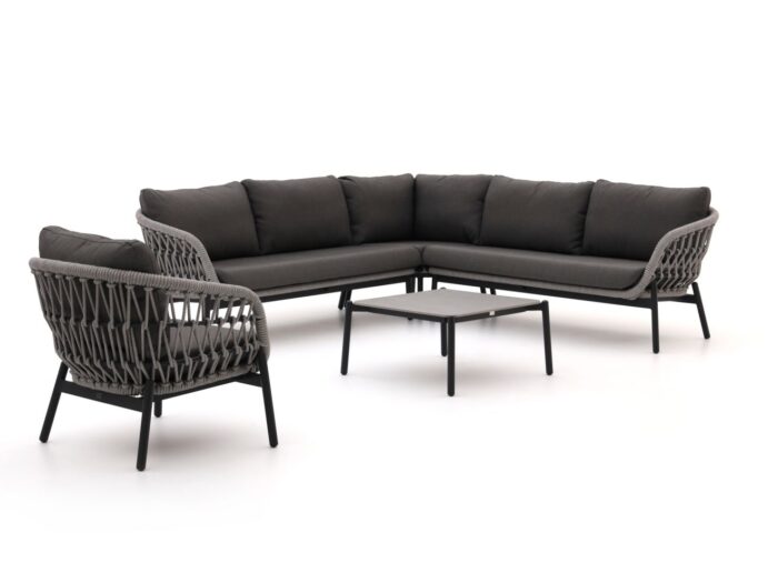 Bellagio tuinmeubelen Bellagio Cupello hoek loungeset 5-delig Laagste prijsgarantie! – Grijs