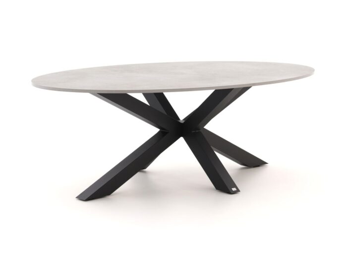 Bellagio tuinmeubelen Bellagio Induno Ellips dining tuintafel 200x110cm Laagste prijsgarantie! – Grijs