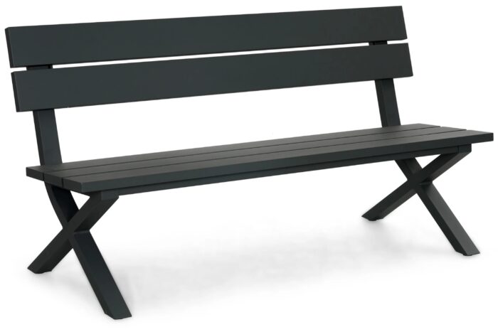 Presto Crosano tuinbank aluminium 160 cm – Grijs-antraciet