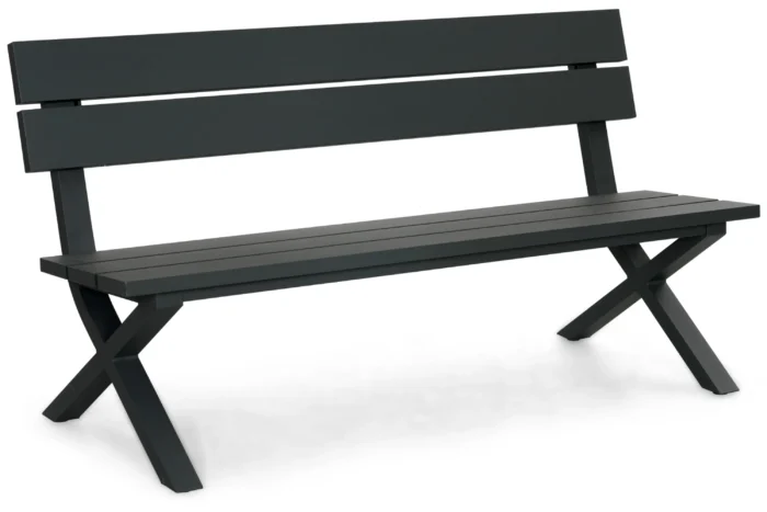 Presto Crosano tuinbank aluminium 160 cm - Grijs-antraciet