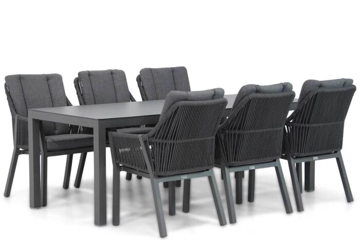 Lifestyle Garden Furniture Verona/Madras 220 cm dining tuinset 7-delig – Grijs-antraciet