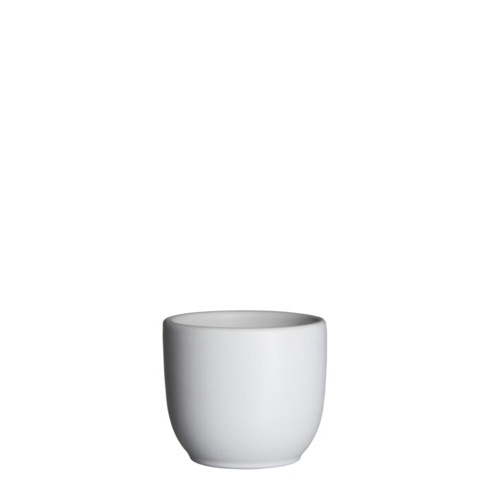 Mica decorations Bloempot Pot rond tusca 6.5 x 7.5 cm wit mat Mica