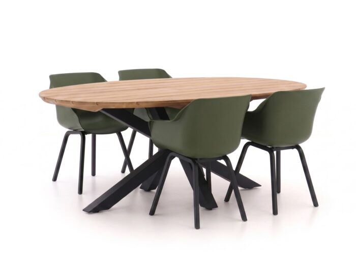 Hartman tuinmeubelen Hartman Sophie Element/Stephanie 200cm dining tuinset 5-delig Laagste prijsgarantie! – Groen