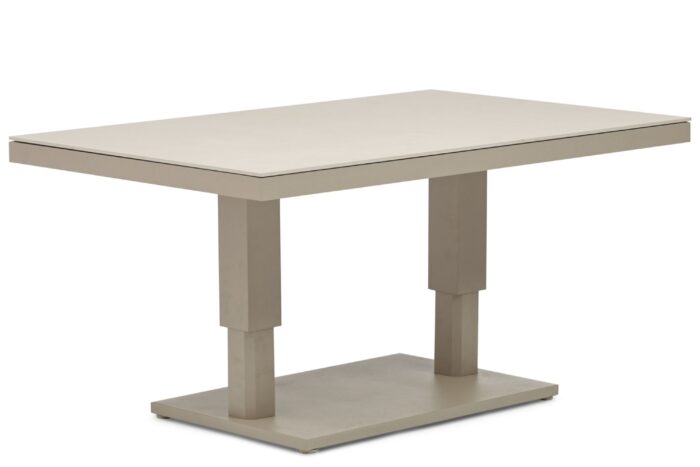 Coco Tivano in hoogte verstelbare tuintafel 140 x 90 cm – Taupe-naturel-bruin