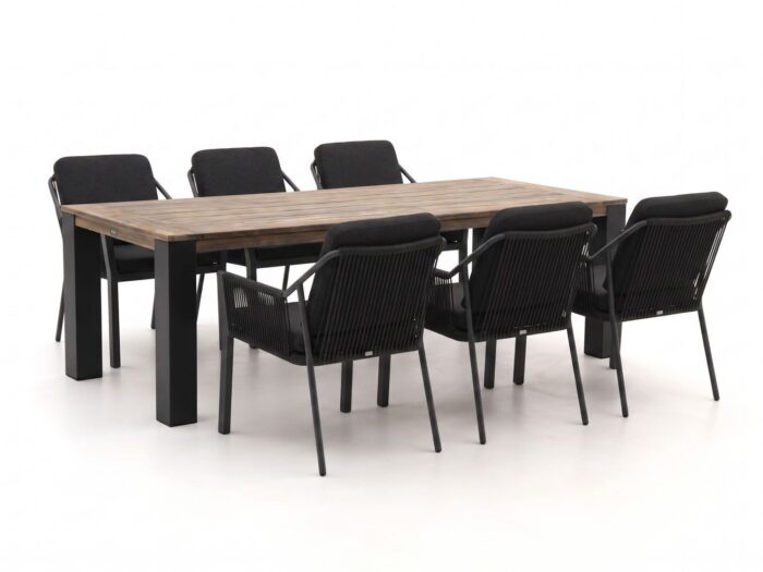 Tierra Outdoor Liv/ROUGH-X 240cm dining tuinset 7-delig stapelbaar Laagste prijsgarantie!