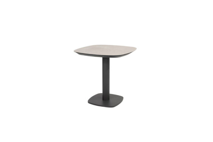 4so Taste Manolo dining tafel keramiek print antraciet 75 x 75 cm – grijs