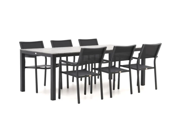 Bellagio tuinmeubelen Roma/Fidenza 220cm dining tuinset 7-delig stapelbaar