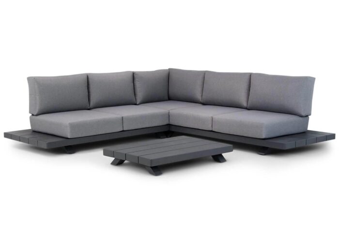 Santika Furniture Attico platform loungeset 4-delig – Grijs-antraciet