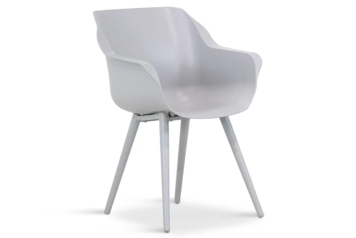 Hartman Sophie studio dining tuinstoel misty grey met gratis zitkussen - Grijs-antraciet