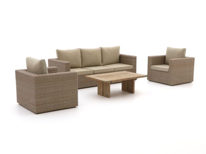 Intenso Furniture Intenso Carpino/ROUGH-L stoel-bank loungeset 4 delig Laagste prijsgarantie! – Bruin