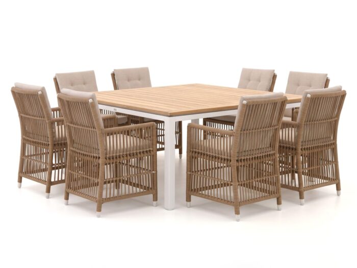 Manifesto Furniture Ortello/Linosa 160x160cm dining tuinset 9-delig