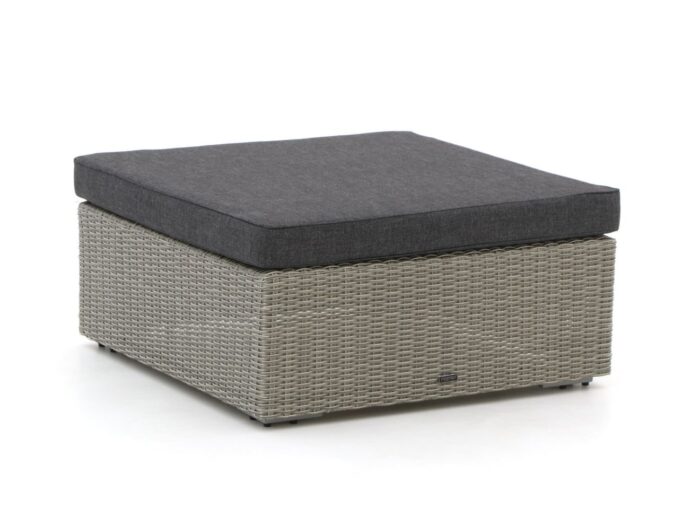 Intenso Furniture Intenso Carpino lounge voetenbank 92x92cm Laagste prijsgarantie! – Grijs