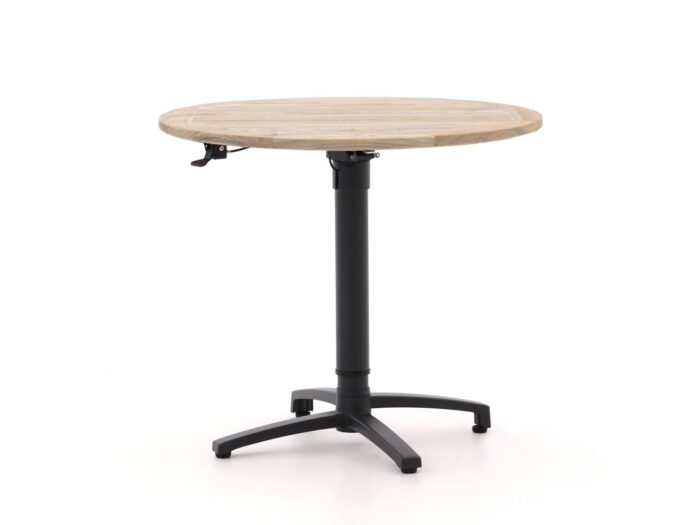 Bellagio tuinmeubelen Canzo klaptafel Ø85 (h:73/109cm) verstelbaar – Zwart