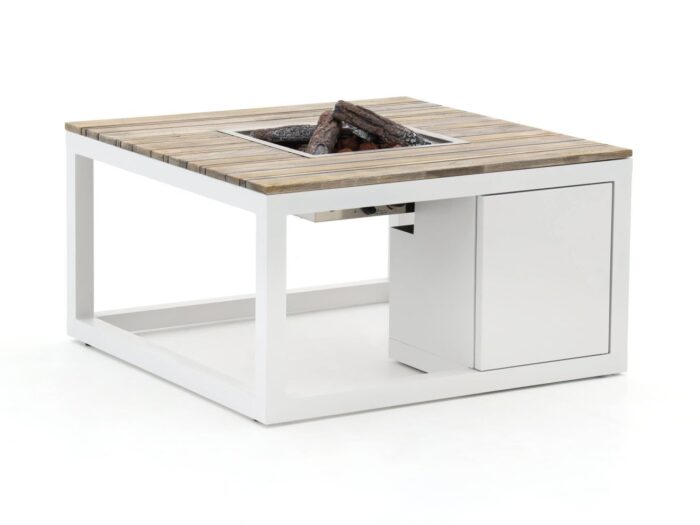 Cosiraw lounge vuurtafel 100x100x55cm – Wit