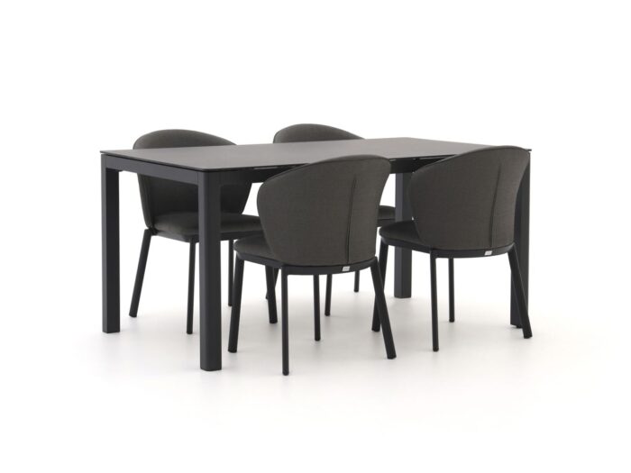 Bellagio tuinmeubelen Bellagio San Lupo/La Fonte 160cm dining tuinset 5-delig Laagste prijsgarantie! – Grijs