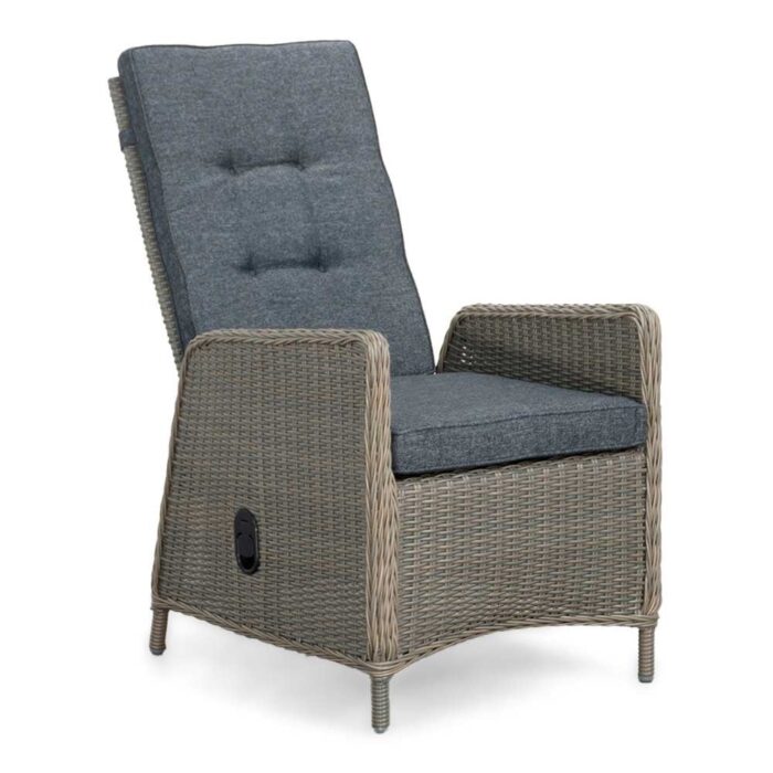Denza Furniture Rennes dining tuinstoel | wicker | verstelbaar | Ash Grey – Antraciet